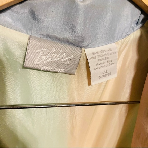 Blair Vintage Pastel Silk Jacket 90s - Picture 8 of 10
